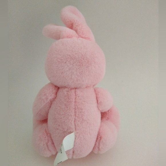 Wondertreats Inc Pink and White Bunny Rabbit Plush 9" With Bow - Picture 5 of 5